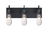 Bathroom Fixtures Three Lights by Besa ( 74 | 3WG-WISHCL-BK Wish ) 