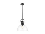 Pendants Glass Down by Golden ( 62 | 3604-L BLK-CLR Duncan ) 