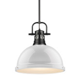 Pendants Metal Shade by Golden ( 62 | 3604-L BLK-WH Duncan ) 