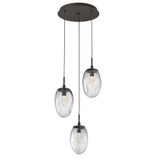 Mini Pendants 3 Light Cluster by Hammerton Studio ( 404 | CHB0067-03-FB-GC-C01-L3 Meteo ) 