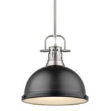 Pendants Metal Shade by Golden ( 62 | 3604-L PW-BLK Duncan ) 
