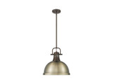 Pendants Metal Shade by Golden ( 62 | 3604-L RBZ-AB Duncan ) 
