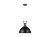 Pendants Metal Shade by Golden ( 62 | 3604-L RBZ-BLK Duncan ) 