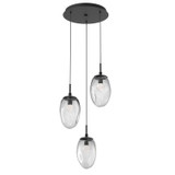 Mini Pendants 3 Light Cluster by Hammerton Studio ( 404 | CHB0067-03-MB-FC-C01-L1 Meteo ) 