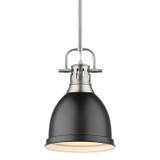 Mini Pendants Metal Shade by Golden ( 62 | 3604-S PW-BLK Duncan ) 