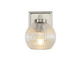 Sconces Single Glass by Golden ( 62 | 3094-BA1 PW-RIB Elliott ) 