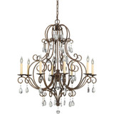 Mid. Chandeliers Candle by Generation Lighting ( 1 | F2303/8MBZ Chateau ) 