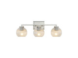 Bathroom Fixtures Three Lights by Golden ( 62 | 3094-BA3 PW-RIB Elliott ) 