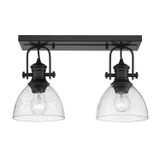Semi-Flush Mts. Directional by Golden ( 62 | 3118-2SF BLK-SD Hines ) 