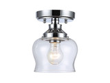 Semi-Flush Mts. Glass Down by Golden ( 62 | 3610-SF CH-CLR Daphne ) 