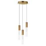 Mini Pendants 3 Light Cluster by ET2 ( 86 | E11013-144GLD Reeds ) 