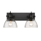 Bathroom Fixtures Two Lights by Golden ( 62 | 3118-BA2 BLK-SD Hines ) 