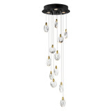 Mini Chandeliers Multi-Port/Cascade by ET2 ( 86 | E11078-122BKPG Pebble ) 