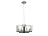 Mini Chandeliers Drum Shade by Golden ( 62 | 3164-3 BLK-HWG Aenon ) 
