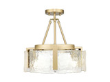 Semi-Flush Mts. Drum Shade by Golden ( 62 | 3164-3SF BCB-HWG Aenon ) 