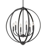 Mid. Chandeliers Candle by Golden ( 62 | 3167-6 BLK Colson ) 
