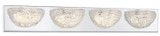 Bathroom Fixtures Four Lights by George Kovacs ( 42 | P5444-077-L Modern Ice ) 