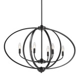 Mid. Chandeliers Candle by Golden ( 62 | 3167-LP BLK Colson ) 