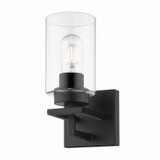 Sconces Single Glass by Golden ( 62 | 6070-BA1 BLK-BLK Tribeca ) 