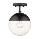 Semi-Flush Mts. Glass Down by Golden ( 62 | 3219-SF BLK-BLK Dixon ) 