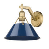 Sconces Metal by Golden ( 62 | 3306-1W BCB-NVY Orwell ) 