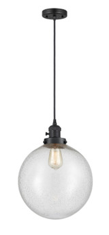 Mini Pendants Glass Down by Innovations ( 405 | 201CSW-BK-G204-12-LED Franklin Restoration ) 