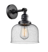 Sconces Single Glass by Innovations ( 405 | 203SW-BK-G74-LED Franklin Restoration ) 