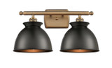 Bathroom Fixtures Two Lights by Innovations ( 405 | 516-2W-BB-M14-BK-LED Ballston ) 