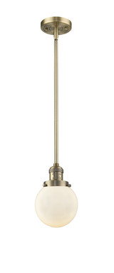 Mini Pendants Glass Down by Innovations ( 405 | 201S-BB-G201-6-LED Franklin Restoration ) 