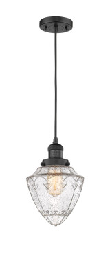 Mini Pendants Glass Down by Innovations ( 405 | 201C-BK-G664-7 Franklin Restoration ) 