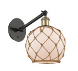 Sconces Single Glass by Innovations ( 405 | 317-1W-BAB-G121-8RB Ballston ) 