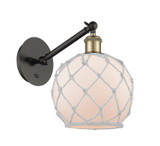 Sconces Single Glass by Innovations ( 405 | 317-1W-BAB-G121-8RW Ballston ) 