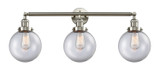 Bathroom Fixtures Three Lights by Innovations ( 405 | 205-SN-G202-8-LED Franklin Restoration ) 
