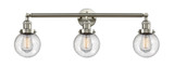 Bathroom Fixtures Three Lights by Innovations ( 405 | 205-SN-G204-6-LED Franklin Restoration ) 