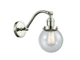 Sconces Single Glass by Innovations ( 405 | 515-1W-PN-G204-6-LED Franklin Restoration ) 