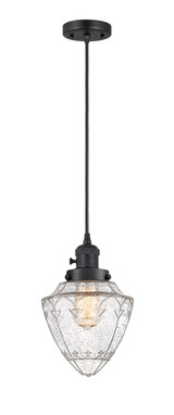 Mini Pendants Glass Down by Innovations ( 405 | 201CSW-BK-G664-7 Franklin Restoration ) 