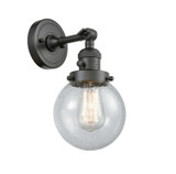Sconces Single Glass by Innovations ( 405 | 203SW-OB-G204-6-LED Franklin Restoration ) 