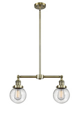 Linear/Island 2 Light Bar by Innovations ( 405 | 209-AB-G204-6-LED Franklin Restoration ) 