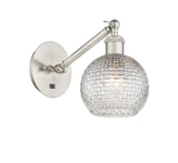 Sconces Single Glass by Innovations ( 405 | 317-1W-SN-G122C-6CL Ballston ) 