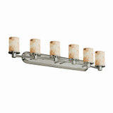 Bathroom Fixtures Five+Lights by Justice Designs ( 102 | ALR-8516-10-NCKL-LED6-4200 Alabaster Rocks ) 