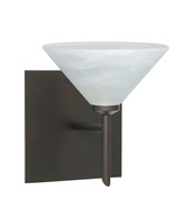 Sconces Single Glass by Besa ( 74 | 1SW-117652-BR-SQ Kona ) 