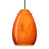 Mini Pendants Glass Down by Besa ( 74 | 1XT-1713HB-BK Besa Pera 6 Pendant ) 