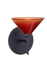 Sconces Single Glass by Besa ( 74 | 1SW-117681-BR Kona ) 