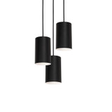 Mini Pendants 3 Light Cluster by AFX Lighting ( 162 | TYKP04MBBKRND3 Tyke ) 