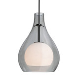 Mini Pendants Glass Down by Besa ( 74 | 1JC-ELLE11GY-LED-BK Besa Elle 11 Pendant ) 