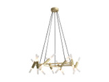 Mid. Chandeliers Glass Up by Avenue Lighting ( 192 | HF6020-BB Manhattan Ave. ) 