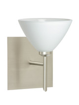 Sconces Single Glass by Besa ( 74 | 1SW-174307-SN-SQ Kona ) 
