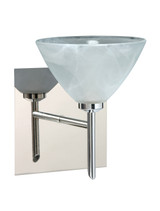 Sconces Single Glass by Besa ( 74 | 1SW-174352-CR-SQ Domi ) 