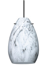 Mini Pendants Glass Down by Besa ( 74 | 1XC-1713MG-BK Besa Pera 6 Pendant ) 