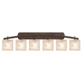 Bathroom Fixtures Five+Lights by Justice Designs ( 102 | ALR-8596-55-DBRZ Alabaster Rocks ) 